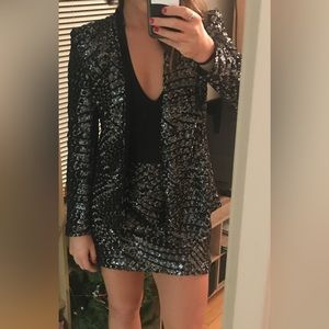 Zara sequin blazer and matching skirt- worn once